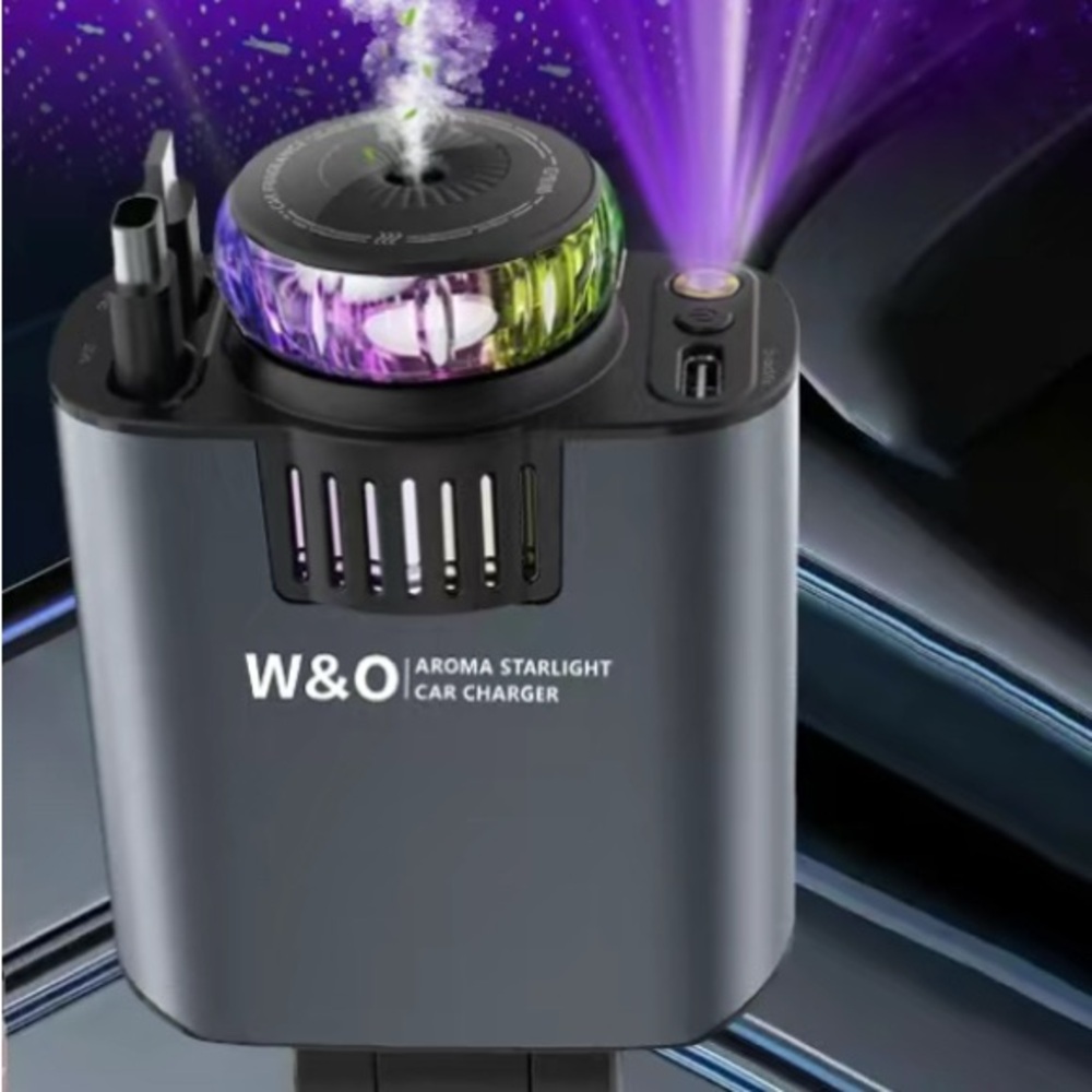 Black Aroma Starlight Car Charger